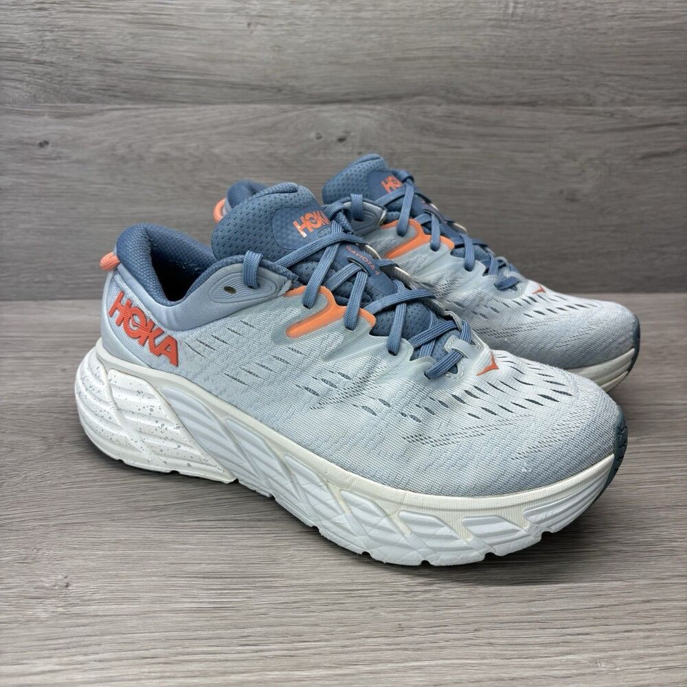 Hoka One One Gaviota 4 Running Shoes Blue Womens Size 9.5 B Athletic Mesh